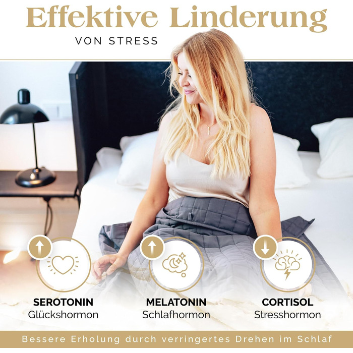 Обтяжена ковдра Akroma Premium 155x220 см 12 кг Антистресова терапевтична ковдра Щільна ковдра для кращого сну Релаксаційна ковдра для розладів сну 100 бавовна (OekoTex) Обтяжена ковдра для дорослих 155x220 см 12 кг темно-сіра