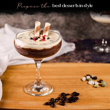 Набір склянок для коктейлів 2 (9 унцій/270 мл). Келихи для шампанського, келихи для еспресо-мартіні, келихи для мартіні, елегантні