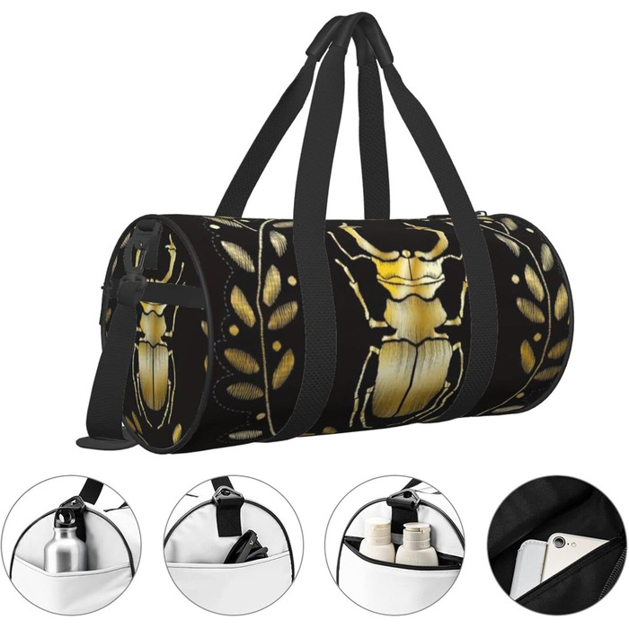 Дорожня сумка-циліндр з квітковим візерунком, спортивна сумка для чоловіків та жінок, сумка-мішок, спортивна сумка