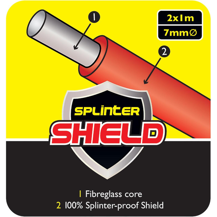 Стандартний набір штанг для протягування кабелю CK MightyRods Pro 10 м, 4 гнучкі секції, стійкий до пошкоджень скловолоконний електричний пристрій для протягування кабелю, електромонтаж, пристрій для протягування кабелю для електриків CK T5421