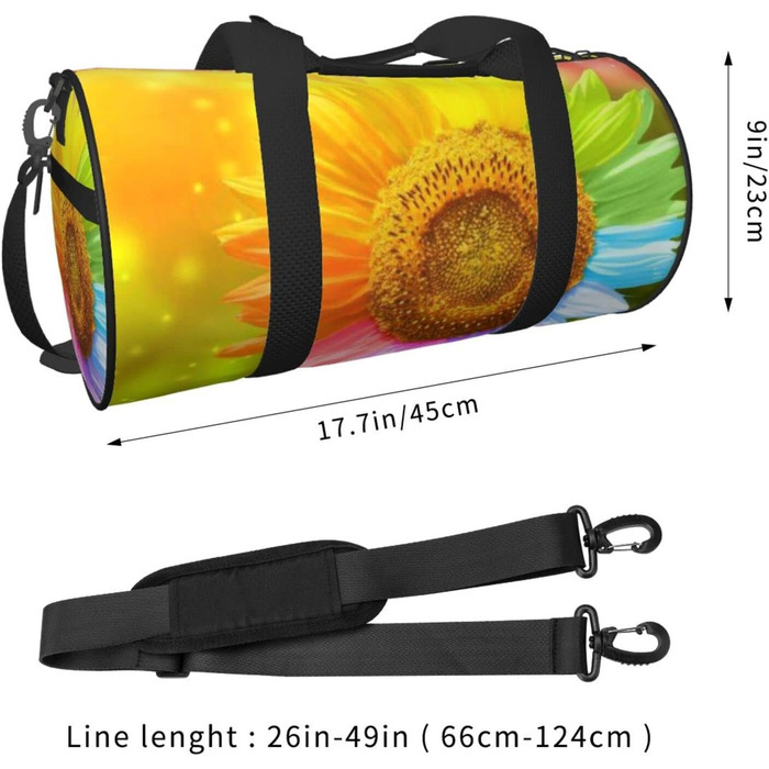 Дорожня сумка-циліндр з квітковим візерунком, спортивна сумка для чоловіків та жінок, сумка-мішок, спортивна сумка