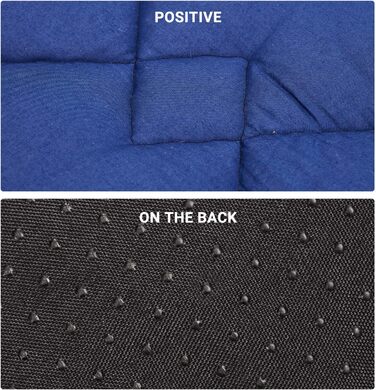 Подушка для кемпінгового ліжка KingCamp для кемпінгових меблів, м&39яка підкладка, підходить для розкладних ліжок та шезлонгів, бавовняна суміш, нековзка та миється, підвищення комфорту для вуличних ліжок, синя з ромбоподібним візерунком 350 г/м, 203 76 с