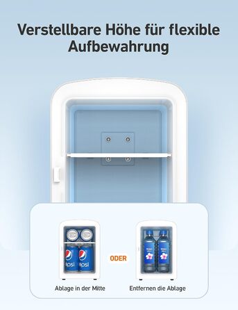 Міні-холодильник AstroAI 4 л, Маленький холодильник для косметики та напоїв, Міні-холодильники на 220В AC/12В DC для авто, офісів,