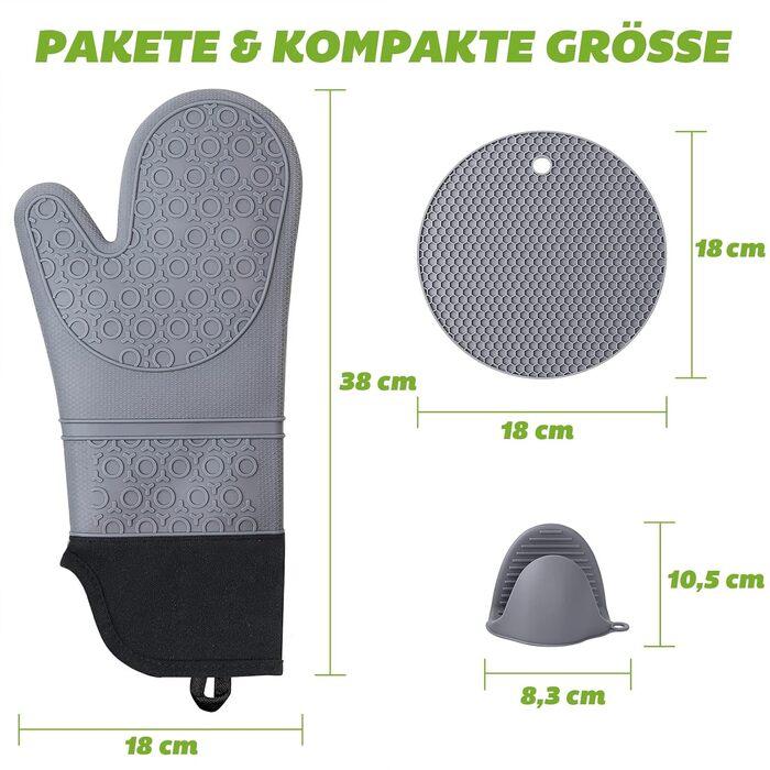 Силіконовий набір рукавиць для духовки Рукавички для духовки Термостійка рукавичка для духовки Рукавички для випічки Дуже довгі пр