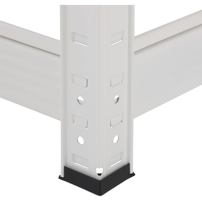 Міцний стелаж Relaxdays, ВxШxГ 180x60x30 см, 875 кг, 5 полиць, полиця для зберігання в підвалі та гаражі, вставного типу, білий/коричневий