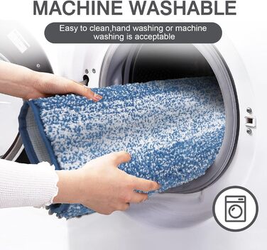 М&39які великі килимки для ванної 80 x 120 см, килимок для ванної, нековзний, водопоглинаючий килимок для душу та ванни, можна прати в пральній машині, синій, 80 x 120 см