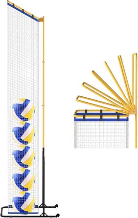 Тренажер-сітка для волейбольних зв'язуючих (Пасуючих), Регульована висота та кут, Портативний, для тренувань у приміщенні та на вулиці