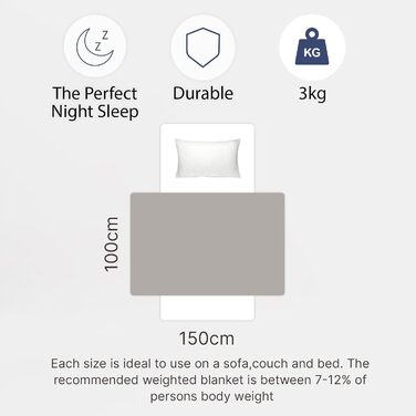 Обтяжена ковдра 3 кг Зіркова, щільна ковдра 100 x 150 см 3 кг (6,6 фунта) Сріблясто-сіра - підходить лише для дітей віком від 3 років 100 x 150 см 3 кг Сріблясто-сіра