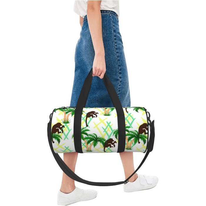 Сумка-дорожня жіноча, складана, велика, з малюнком пальм та мавп, для ночівлі, сумка на плече, спортивна сумка