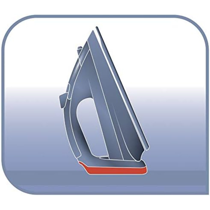 Суха праска 1200 Вт технологія Durilium підошви термостат готове світло наддовгий шнур живлення білий / темно-червоний, 4030 Easyg