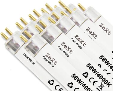 Люмінесцентна лампа Люмінесцентна трубка 58 Вт 840 4000 К Нейтральна неонова лампа 150 см T8, 10 шт.