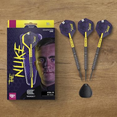 Цільові дротики Luke Littler G1 Dartpfeile 22G/23G/24G 90 вольфраму Набір дротиків зі швейцарським наконечником зі сталевим наконечником - Швейцарські точкові дротики, SP Tool Inclusive, видання для гравців Набір Nuke Dart Steeldarts Metallspitze Darts