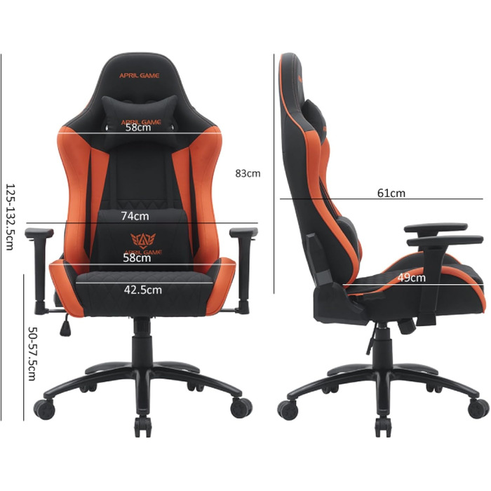 Геймерське крісло для високих людей - червоно-чорне