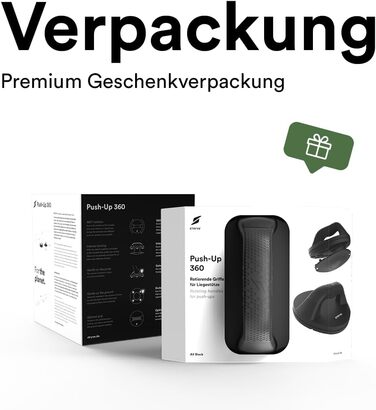 Обертові ручки для віджимань STRYVE - Комплект із 2 турніків для віджимань - 2 насадки з рівнями складності 1 та 2 - Нековзні та зручні для підлоги ручки для стійки на руках - Паралети для домашнього спортзалу - Обладнання для калістеніки