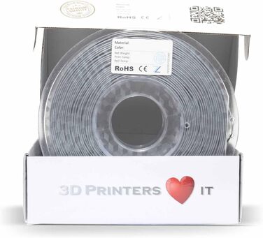 Мм Срібний 1кг високоякісна нитка для 3D-друку, з високою міцністю та ударною вязкістю, ідеально підходить для технічних деталей та прототипів, 3D PETG 2.85