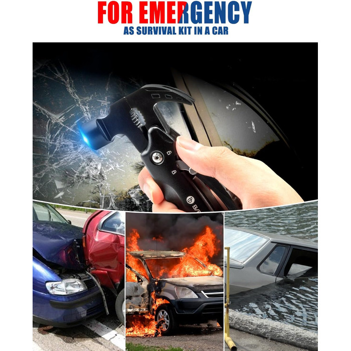 Багатофункціональний молоток для чоловіків, 12 в 1 молоток ідея подарунок для чоловіків тато чоловік, кемпінг аксесуари молоток ба