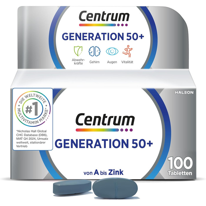 Таблетки Мультивітаміни Centrum Generation 50+, 100 шт.
