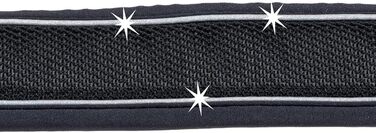 Нашийник для собак Ferplast Genius C25/55, світловідбиваючий, дихаючий, регульований, з магнітною застібкою та швидким роз'ємом, для великих порід, з м'якою підкладкою, чорний. Розмір шиї 45-55 см.