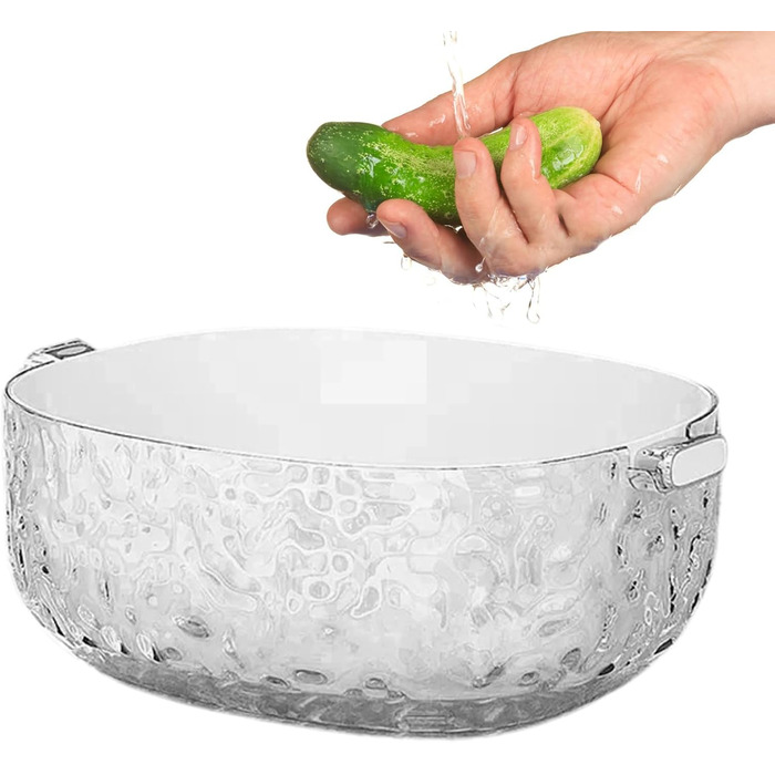 Умивальник - Багатофункціональна двошарова раковина - і мийка для овочів, для дому, пікніків, кемпінгу, холодильника, як перекус для ягід, таких як полуниця, кавуни та помідори, а також білого