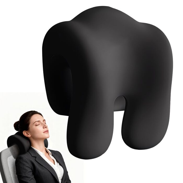 Підголівник для офісного крісла, підтримка шиї з ефектом пам&39яті, підголівник для дивана/кушетки, підголівник для офісного крісла, подушка для шиї для офісного крісла/обертового крісла, інвалідний візок (чорний)