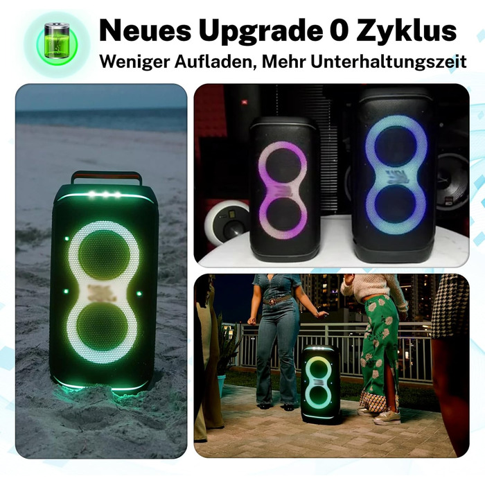 Замінний акумулятор ємністю 5800 мАг, сумісний з портативною колонкою JBL PartyBox Club 120, зі світлодіодним індикатором, високоємний літій-іонний акумулятор 7,2 В для акумулятора JBL 200, акумулятор JBL-200