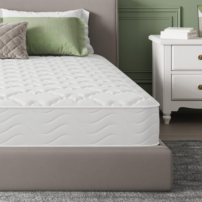 Матрац Novilla Pocket Spring H3 140x200 7-зонний матрац з комфортною піною ko-Tex CertiPUR US Spring Mattress 20 см середньої жорсткості White-20 см 140 x 200 см