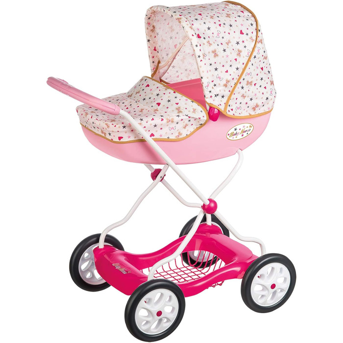 Коляска для ляльок до 42 см, з піддоном, для дітей віком від 3 років, рожева, один розмір, 250403 Shara Baby Nurse