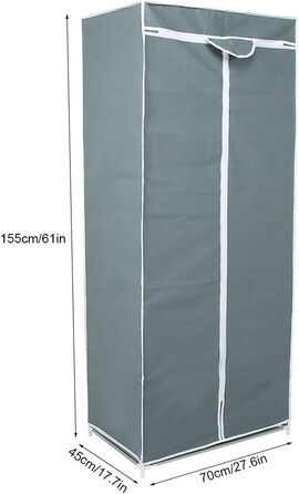 Тип на блискавці, неткане полотно, шафа, полиця, органайзер для зберігання, товстий, міцний, легкий, вологостійкий, для спальні, (сріблясто-сірий)