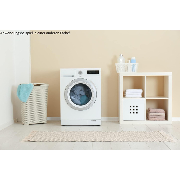 Кошик для білизни з кришкою з ротанга, пластиковий для зберігання білизни, сортувальник для білизни (65 л - квадратний, антрацит)