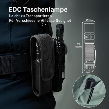 Світлодіодний ліхтарик Sofirn SK30, акумуляторний USB-C, тактичний ліхтарик 3000 люмен, надзвичайно яскравий з 6 режимами світла, максимальна дальність 392 м, з батареєю для EDC, екстрених ситуацій, кемпінгу на природі, пошуку та порятунку