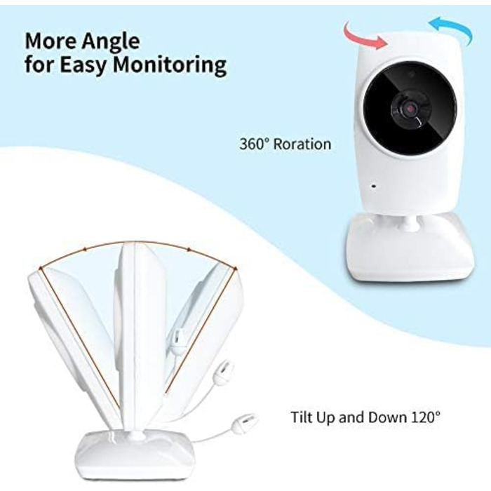 Дитячий телефон 3,2-дюймовий радіоняня 2,4 ГГц Дитяча камера з РК-камерою нічного бачення Цифрове відео високої чіткості та функці