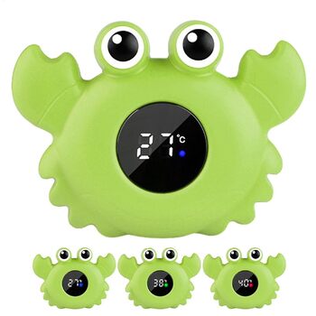 Датчик температури для дитячої ванни, термометр для ванної кімнати у формі краба, водонепроникний портативний компактний водонепро