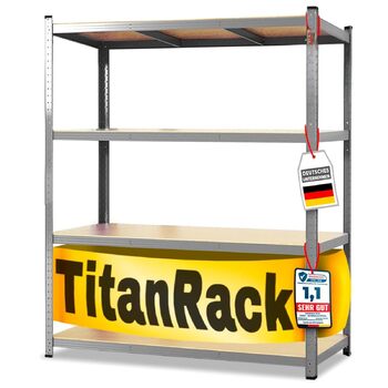 Високоміцний стелаж KARAT 200x150x60 см, оцинкований металевий стелаж широкого прольоту, стелажі для майстерні, полиця для майстерні, безболтовий стелаж, полиця для зберігання (TitanRack Big) 200 x 150 x 60 см, оцинкований