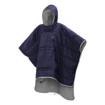 Зимове пончо Tentock унісекс з капюшоном, тепла ковдра, пуловер з капюшоном, надлегкий спальний мішок, водонепроникний, невелика ковдра для кемпінгу та походів на свіжому повітрі, сірий