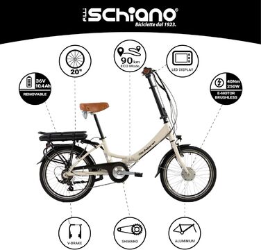 Дюймів E-Bike Pedelec, e Bike електричні велосипеди для чоловіків/жінок до 25 км/год складаний велосипед з двигуном 7-швидкісна коробка передач Комфортний велосипед для дорослих Велосипед електричний велосипед складаний велосипед старий білий, 20