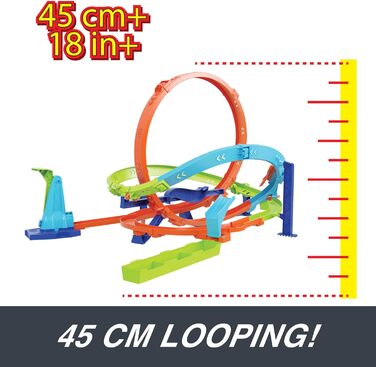 Набір гоночного треку з 2 варіантами гри, петлями-бумерангами та автомобілем у масштабі 164, з ручкою для перенесення, від 4 років