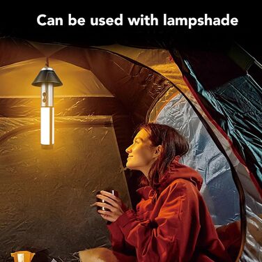 Телескопічний кемпінговий ліхтар Taidda, акумуляторний, 3000 мАг, багатофункціональний портативний ліхтарик з регульованим на 270 градусів лезом лампи та знімним абажуром, для кемпінгу