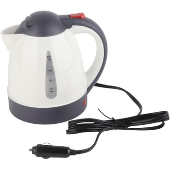 Чайник 24V для вантажівки, 1000ml чайник автомобільний портативний дорожній чайник швидкий водонагрівач пляшка з нержавіючої сталі