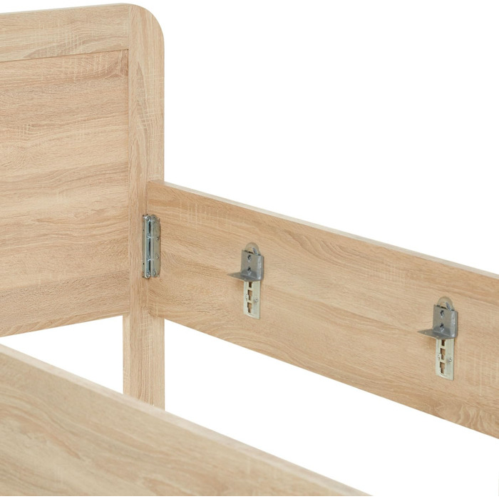 Ліжко для людей похилого віку Homestyle4u 120x200 Comfort з рейковою основою, комфортна висота, натуральне дерево, піднятий вхід, надзвичайно високе дерев&39яне ліжко для людей похилого віку Артикул 3319