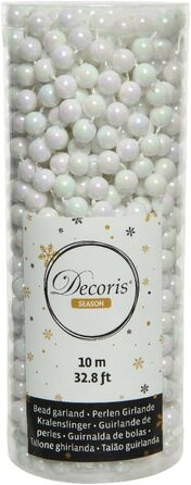 Різдвяна ялинкова прикраса з бісеру білий Kaemingk