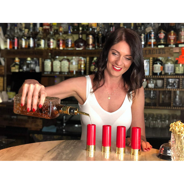 Набір з 12 гільз Чарки Набір з 4 шт. , Патронна гільза Чарки, Алкогольний наливник, Чудова ідея подарунка Набір склянок для пиття