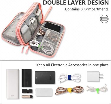 Сумка-органайзер для кабелів Teskyer, універсальна сумка для дорожніх кабелів, водонепроникні багатофункціональні аксесуари для по