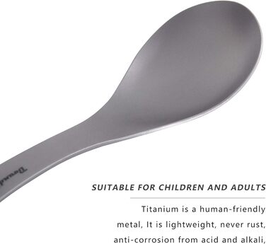 Титанова супова ложка Рисова ложка з великою мискою Багаторазові легкі столові прибори Кухонне приладдя для кемпінгу на відкритому