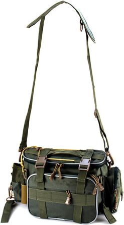 Рибальський рюкзак, сумка для риболовлі, сумка для зберігання рибальських снастей, сумки для рибальських снастей, сумка для рибальського спорядження для морської та прісноводної риболовлі (армійський зелений)