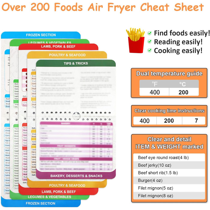 Силіконова фритюрниця Аксесуари, складні силіконові форми для Ninja Foodi AF400EU/SL400EU/Cookwise і всі 7.6-9.5 л фритюрниці Dual Zone з магнітною кулінарною книгою (чорна, 2 шт. )