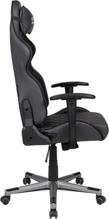 Ігрове крісло GAME ROCKER G-20 зі штучної шкіри чорного/антрацитового кольору, вантажопідйомність до 110 кг