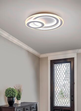 Стеля LED-світильник Trio Leuchten Mita 629210331, матовий білий метал, акрил, 74 Вт, з пультом, димером та зміною кольорів, діаметр 51 см