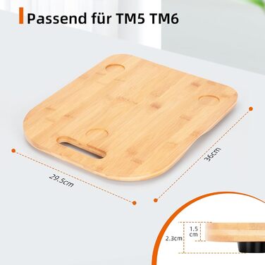 Розсувна дошка Cinnani для Thermomix TM6 TM5, дошка для Thermomix TM6 і TM5, ролетна дошка з бамбукового дерева, слайдер для аксесуарів Thermomix TM6 TM5 Pad Board - переміщення без зусиль