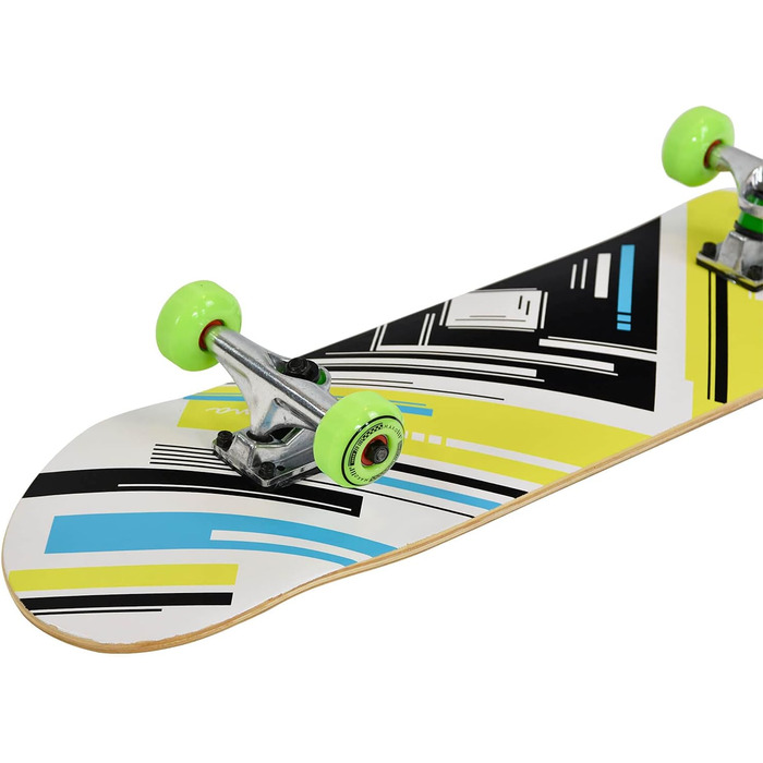 Скейтборд MAXOfit Maple 31" Charisma Green – 7-шаровий клен, алюмінієві траки 5", ABEC-7, яскравий дизайн для новачків та профі