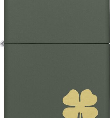 Кишенькова запальничка Zippo Four Leaf Clover Green Matte Кишенькова запальничка